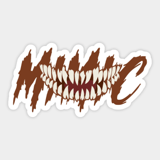 Mimic Red Text Sticker